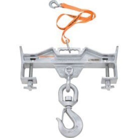 GLOBAL EQUIPMENT Swivel Hook Double Fork Forklift Hook Attachment, 10000 Lbs. Cap. DG003